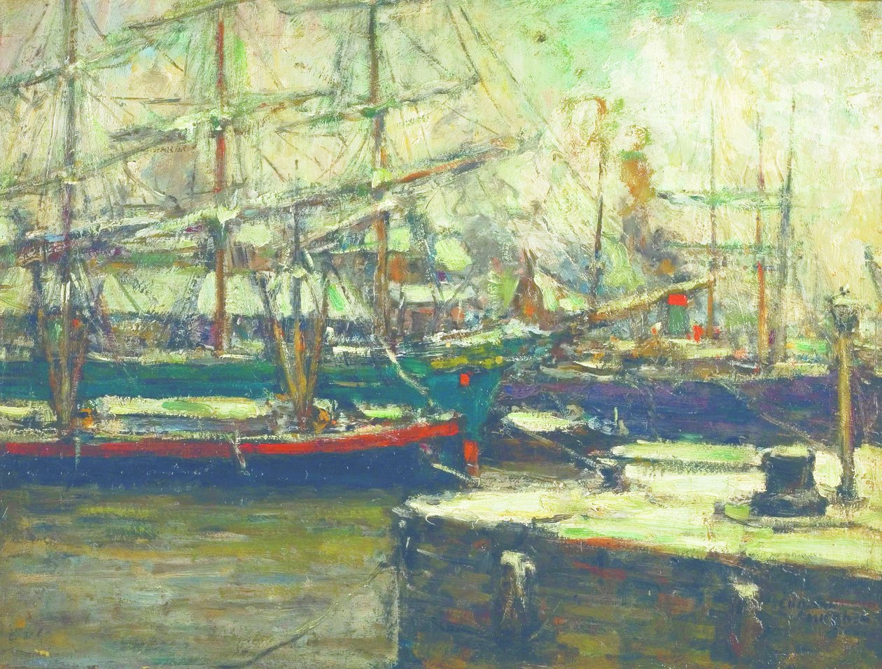 Vinter i hamnen av Eugeen van Mieghem
