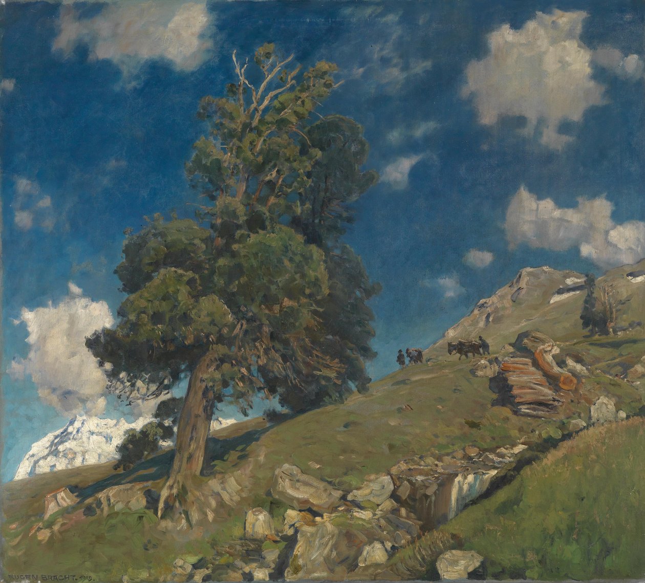 Eugen Felix Prosper Bracht Monte Rosa und Arven  av Eugen Felix Prosper Bracht
