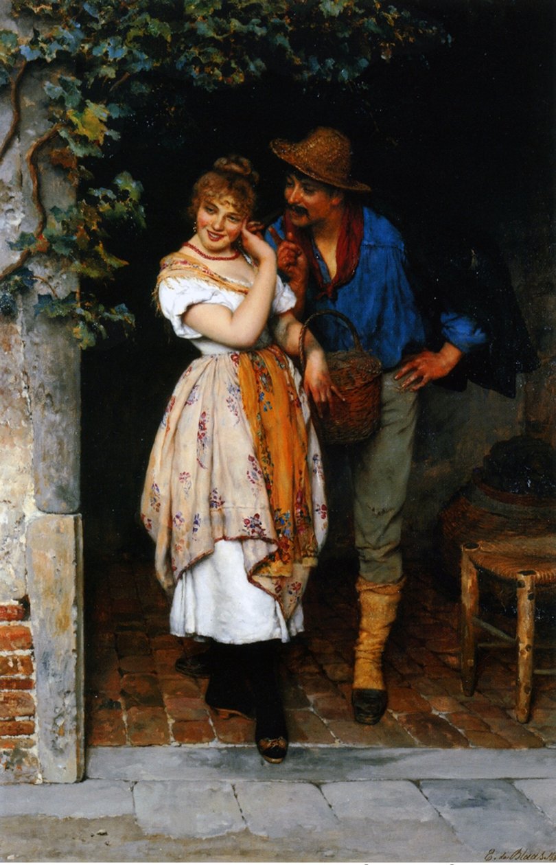 Paruppvaktning, 1887 av Eugen von Blaas