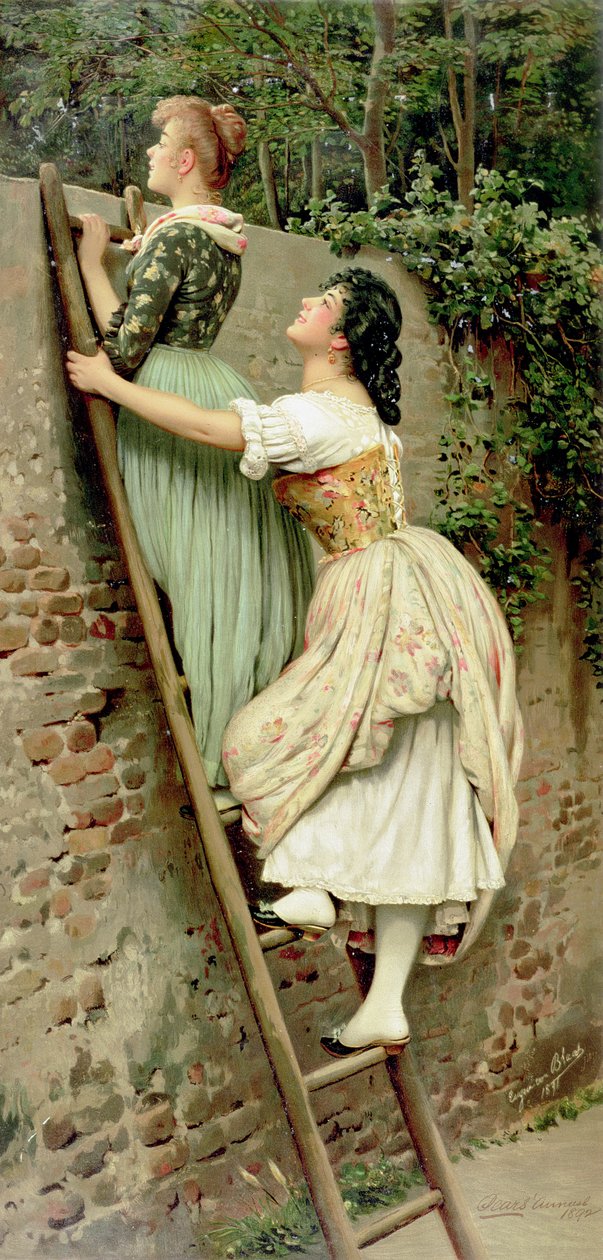 Curiosity, från Pears Annual, julen 1892. av Eugen von Blaas