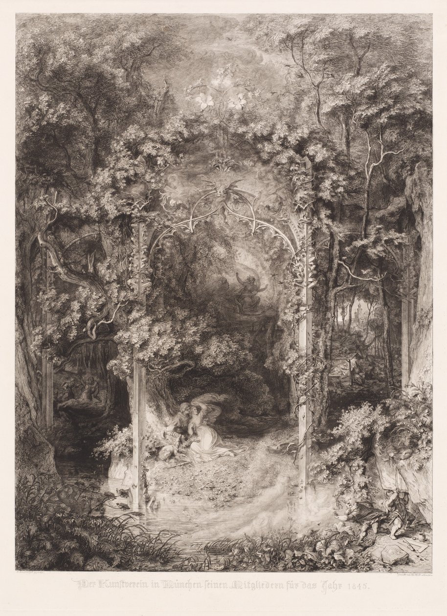 Das Waldfräulein (The Lady of the Forest) av Eugen Napoleon Neureuther