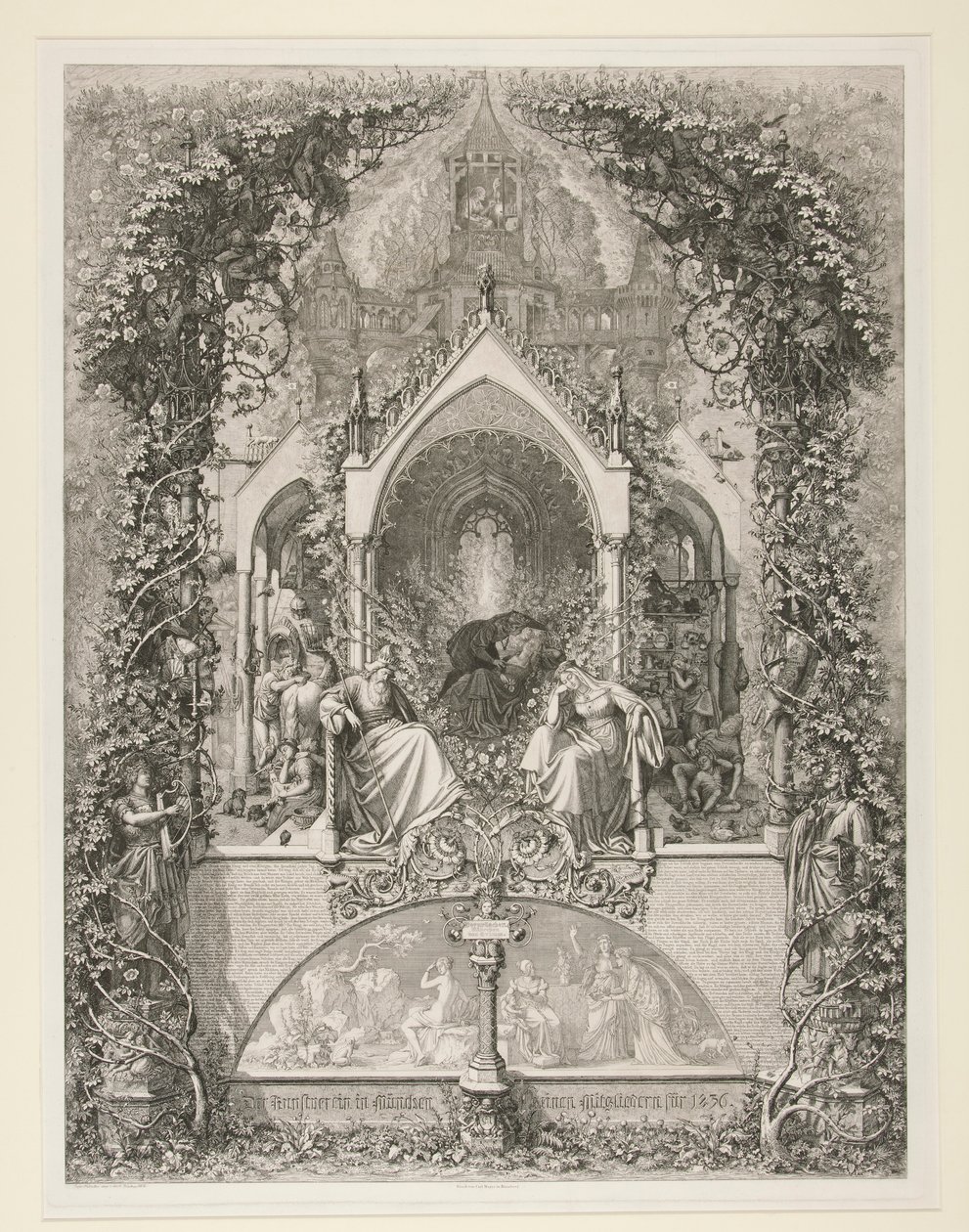 Dornrose. Maehrchen von Grimm. (Törnrosa. Saga av Grimm) av Eugen Napoleon Neureuther