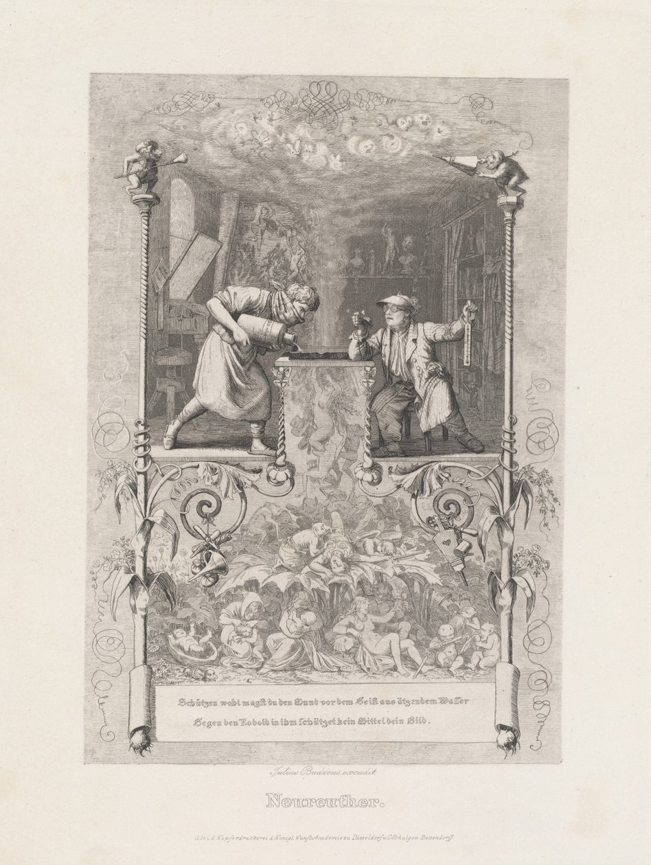 Neureuther (Självporträtt i Etsningsstudion) av Eugen Napoleon Neureuther