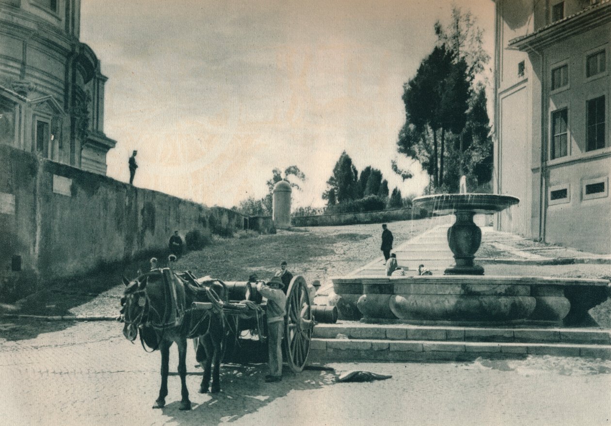 På baksidan av Vatikanen nära museerna och myntverket, Rom, Italien, 1927 av Eugen Poppel
