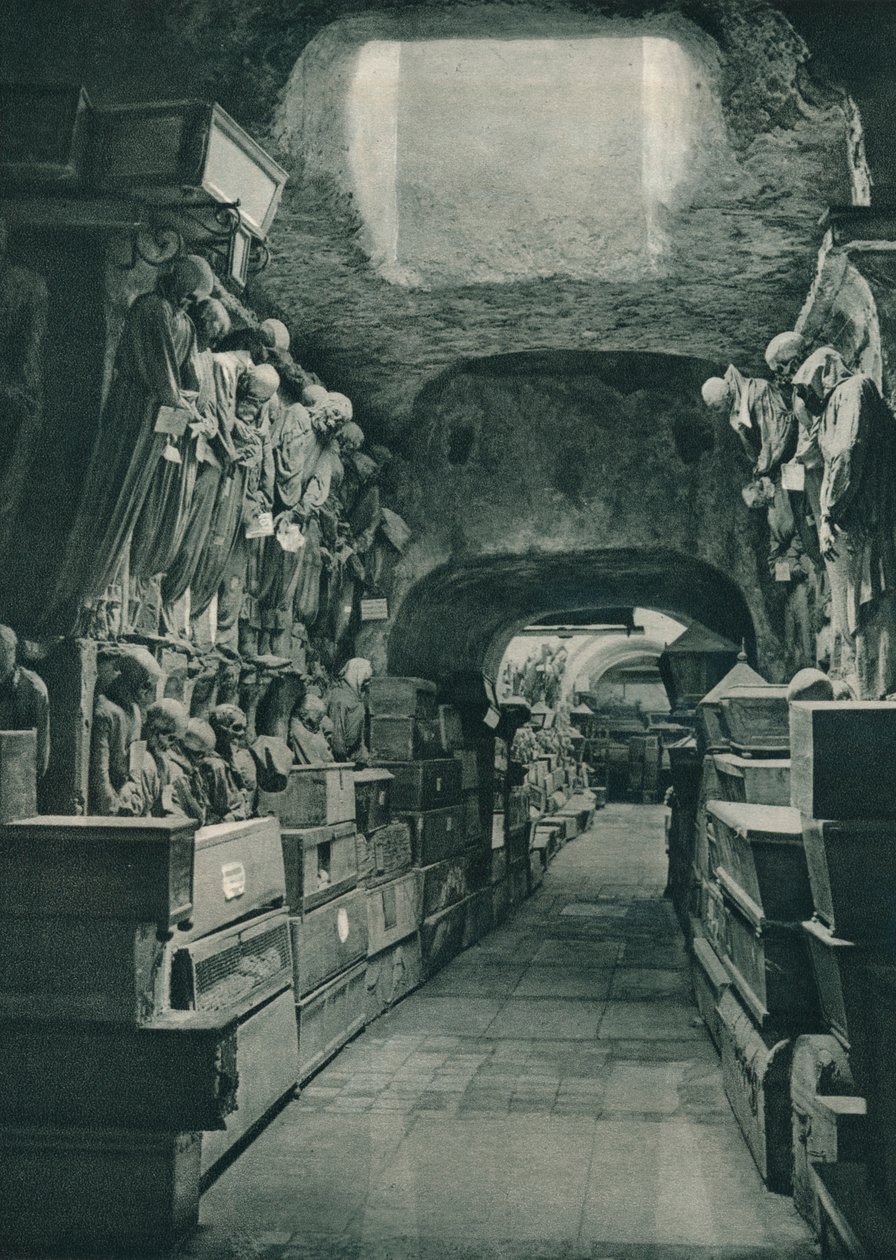 Kapucinernas katakomber, Palermo, Sicilien, Italien, 1927 av Eugen Poppel