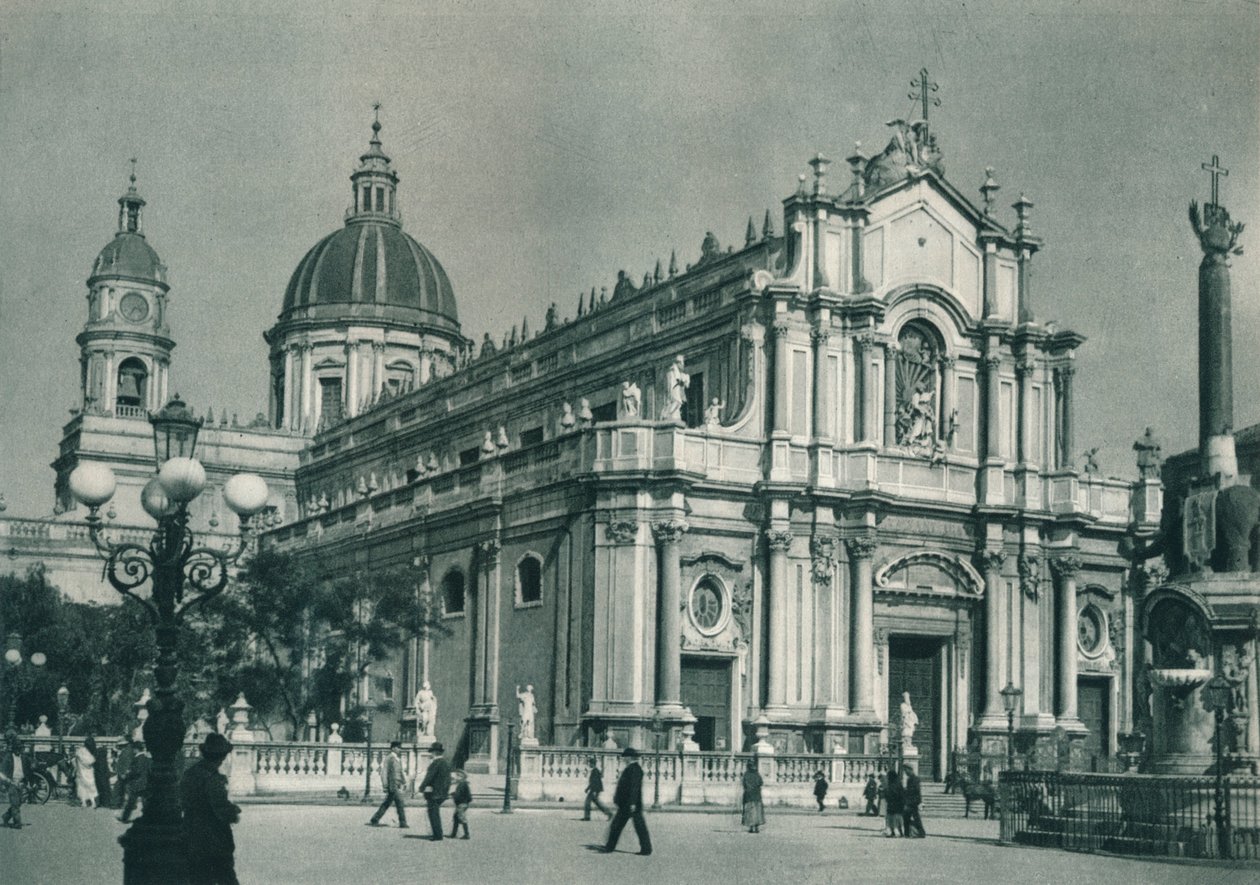Catania-katedralen, Sicilien, Italien, 1927 av Eugen Poppel