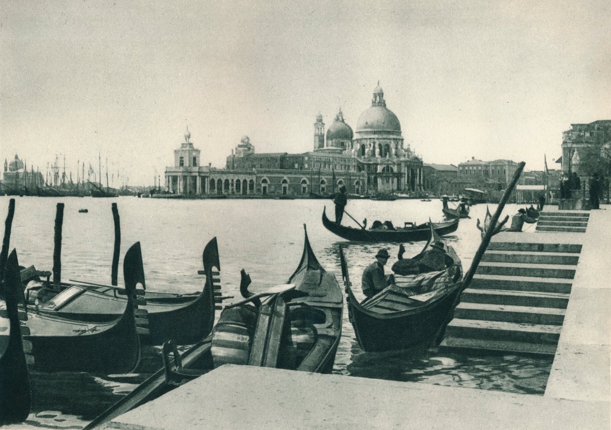 Kyrkan Santa Maria della Salute och Dogana, Venedig, Italien, 1927. av Eugen Poppel