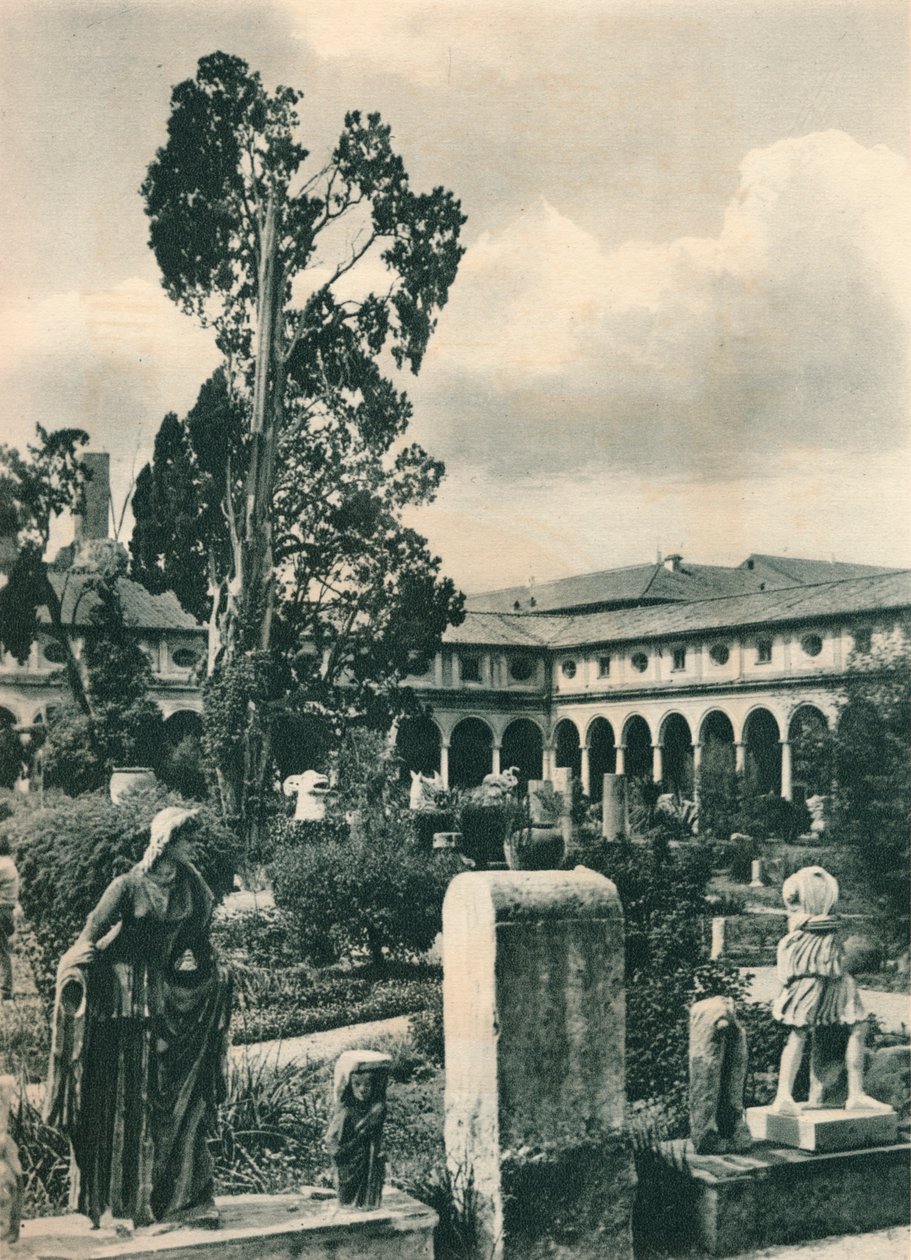 Trädgård i museet för Diocletianus bad, Rom, Italien, c1926 1927 av Eugen Poppel