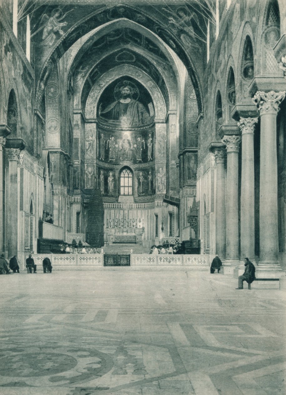Interiör av Monreale-katedralen, Sicilien, Italien, 1927 av Eugen Poppel