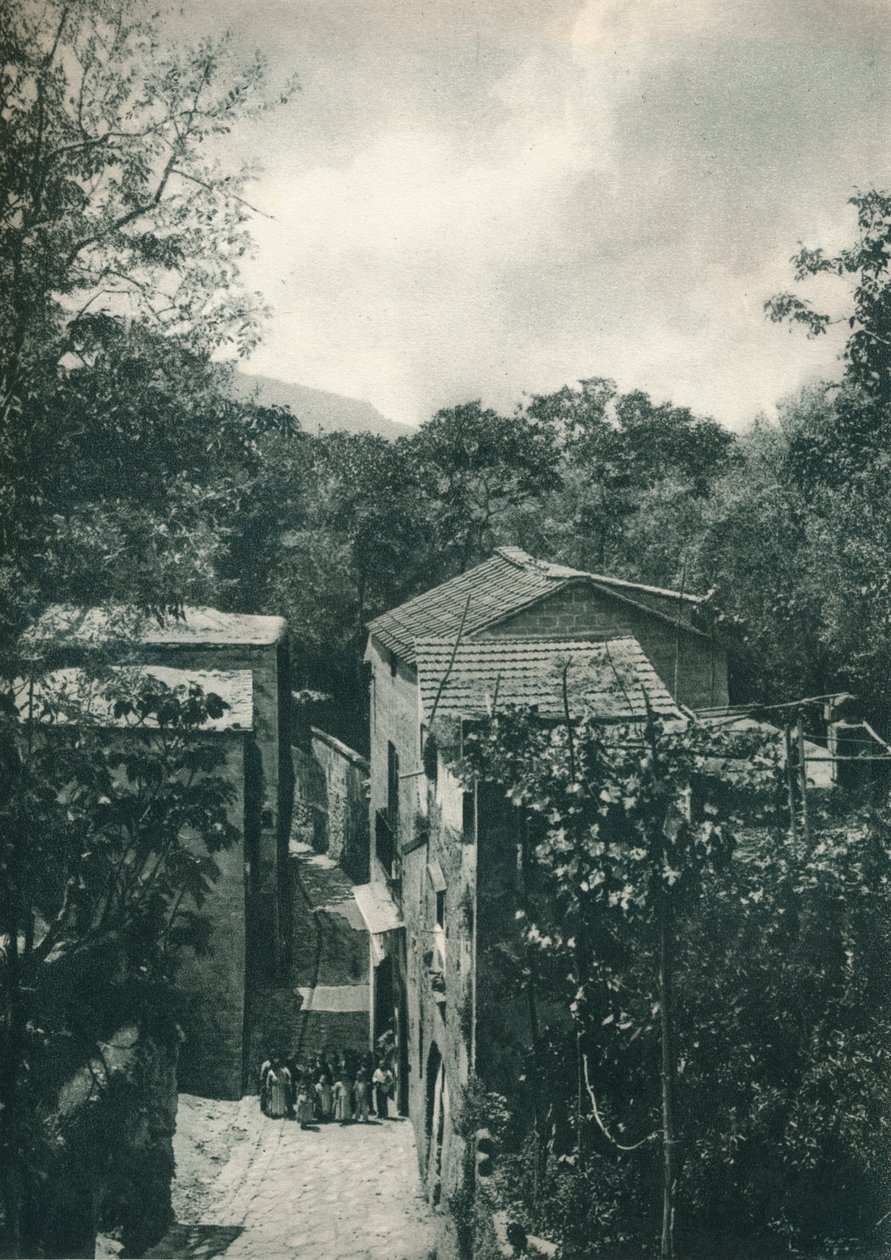 Narrow street, Capri, Italien, 1927 av Eugen Poppel