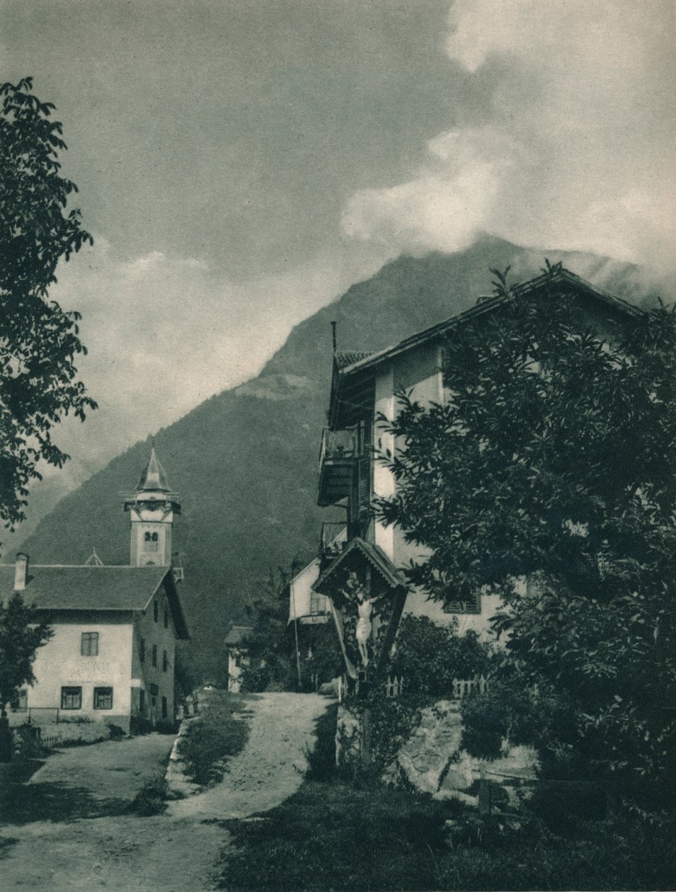 Vägen till Tyrolens slott, Merano, Sydtyrolen, Italien, 1927 av Eugen Poppel