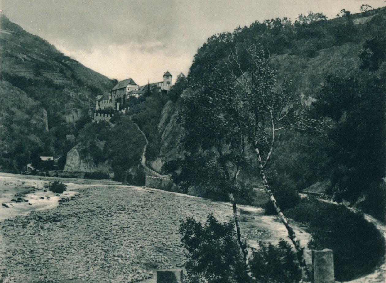 Runkelstein slott, Bolzano, Sydtyrolen, Italien, 1927 av Eugen Poppel
