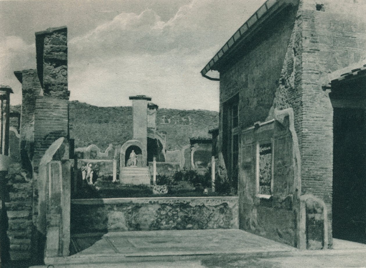 Gatan stiger upp till forumet, Pompeji, Italien, 1927 av Eugen Poppel