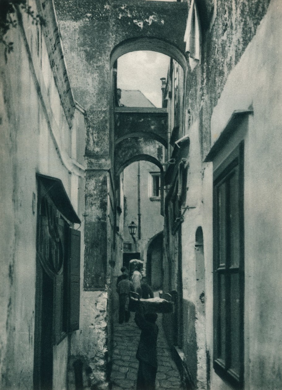 Street of Capri, Italien, 1927 av Eugen Poppel