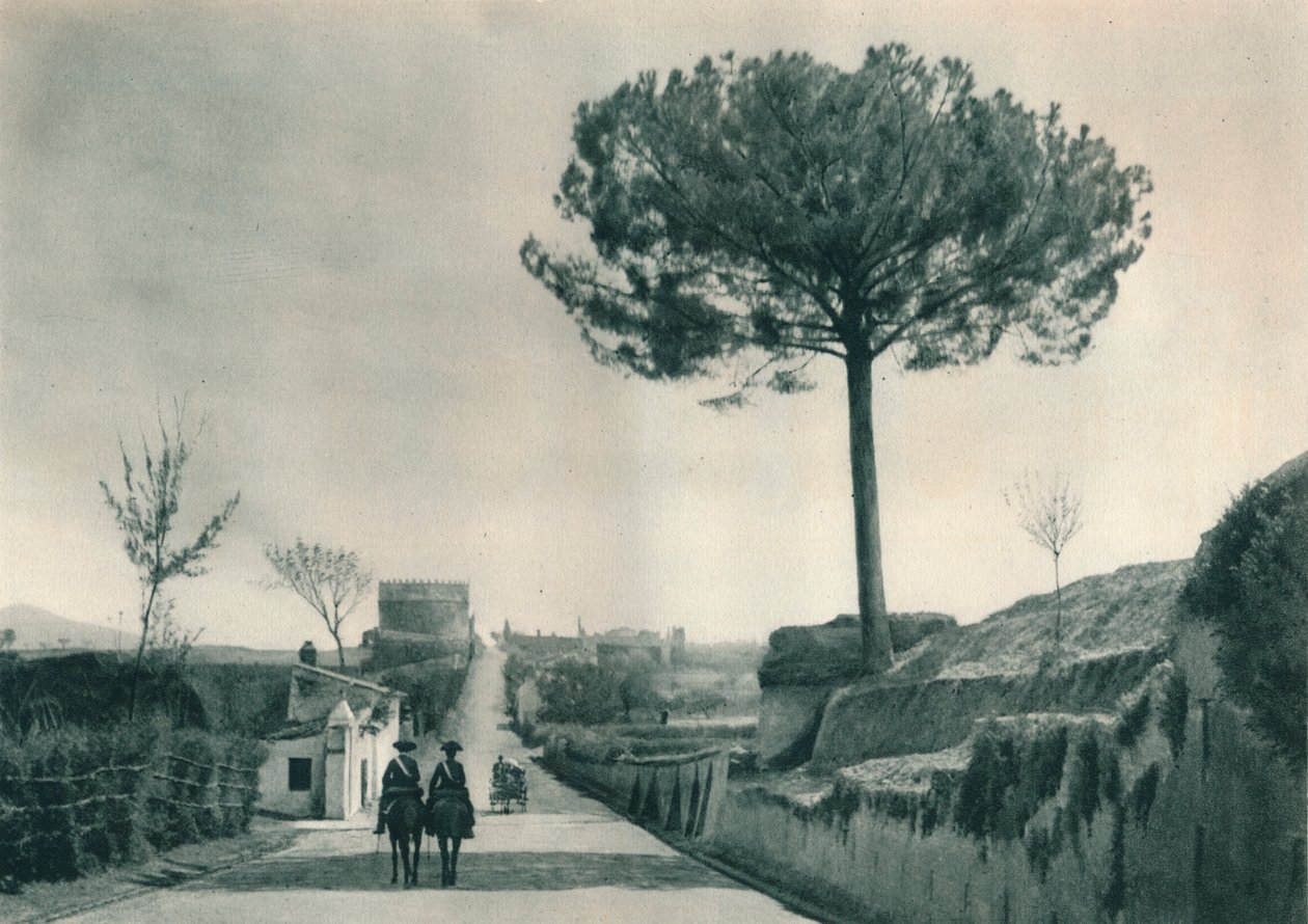 Via Appia Appian Way, Rom, Italien, 1927 av Eugen Poppel