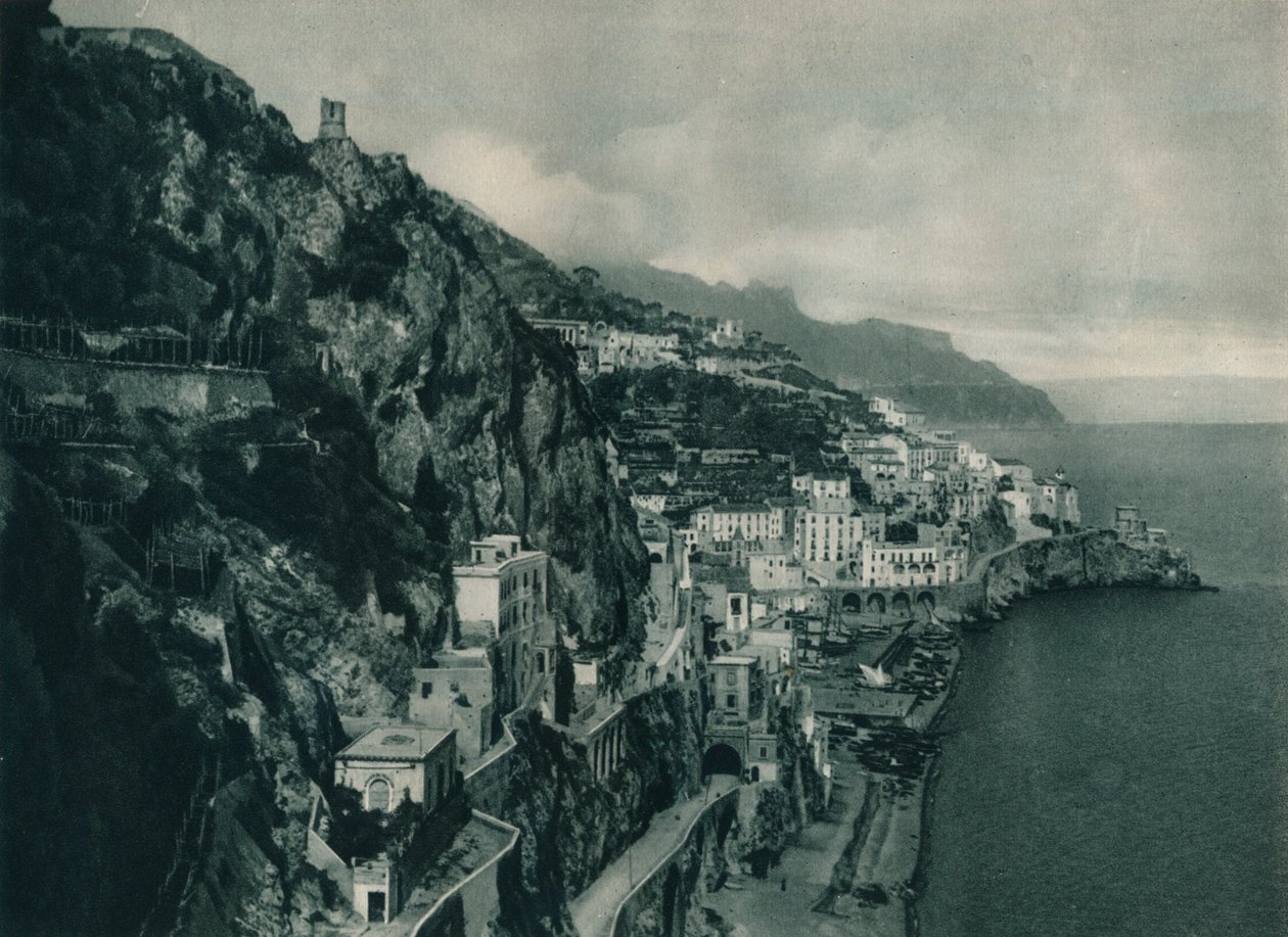 Utsikt över Amalfi, Italien, 1927 av Eugen Poppel