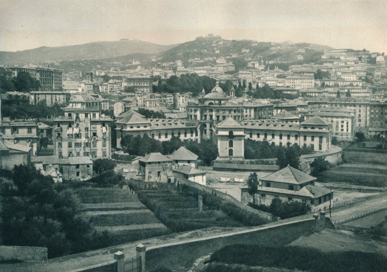 Utsikt över Genua, Italien, 1927 av Eugen Poppel