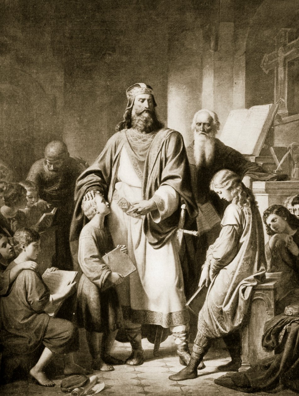 Karl den Store och hans forskare, illustration från 