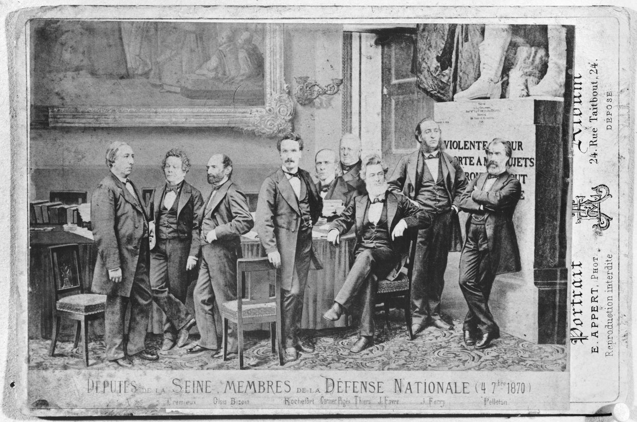 Seine-deputerade, medlemmar av den nationella försvarsregeringen den 4 september 1870, 1870 av Eugene Appert