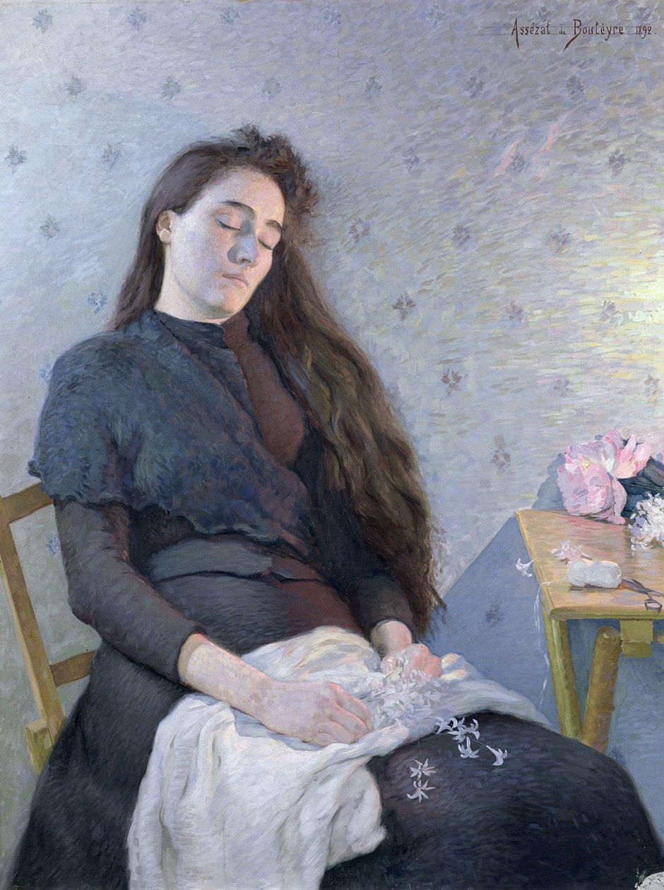 Den sovande blomsterflickan, 1892 av Eugene Assezat de Bouteyre