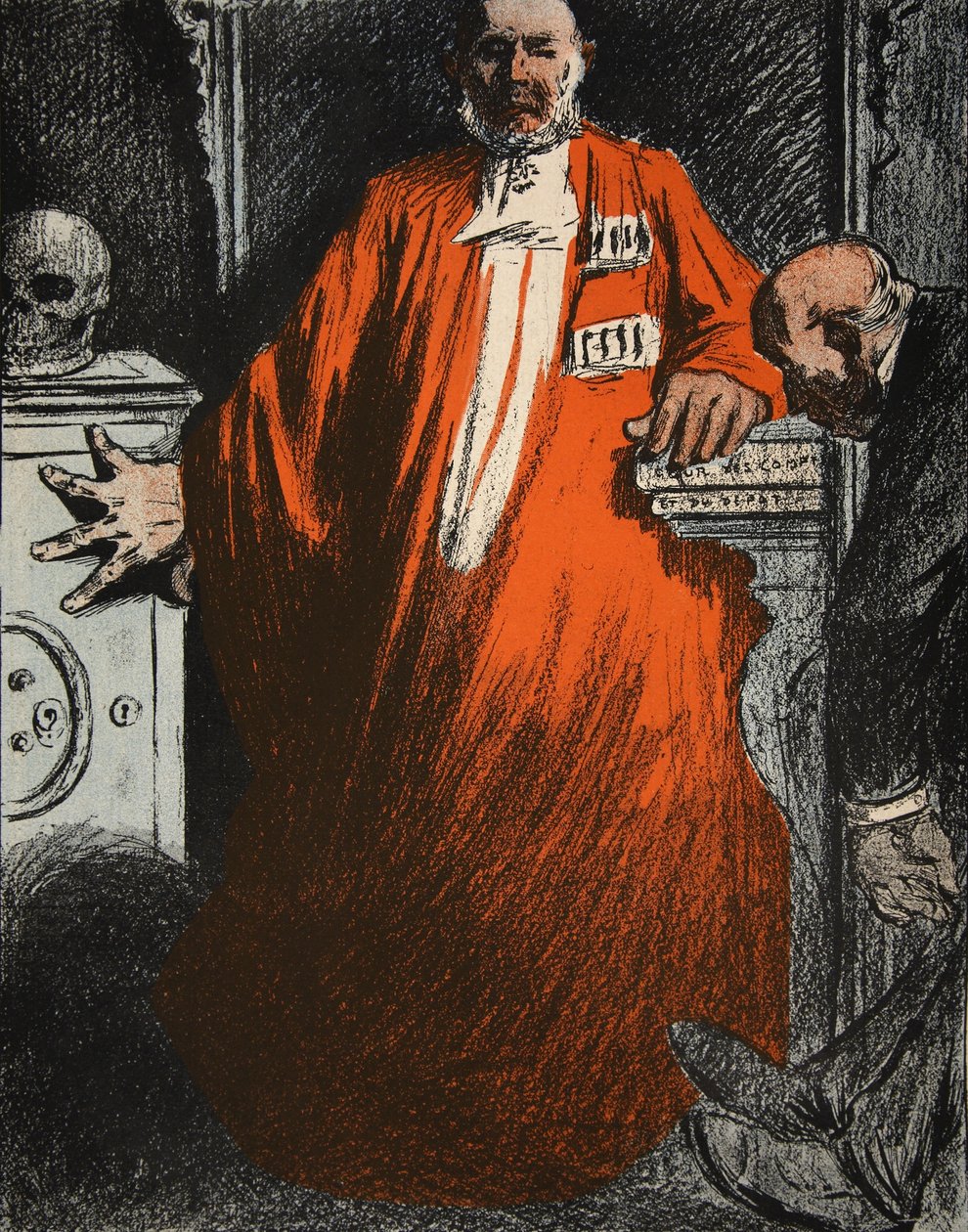En domare i hela kläder, illustration från 