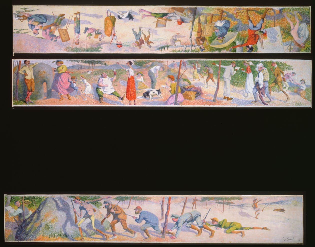 Tre humoristiska scener, 1918 (par 80947) av Eugene Cadel