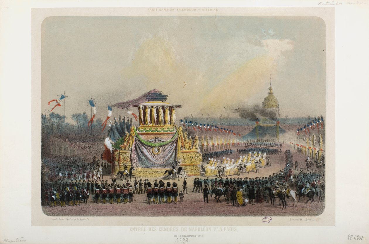 Återlämnande av Napoleon I:s aska till Paris, 15 december 1840 av Eugene Charles Francois Guerard