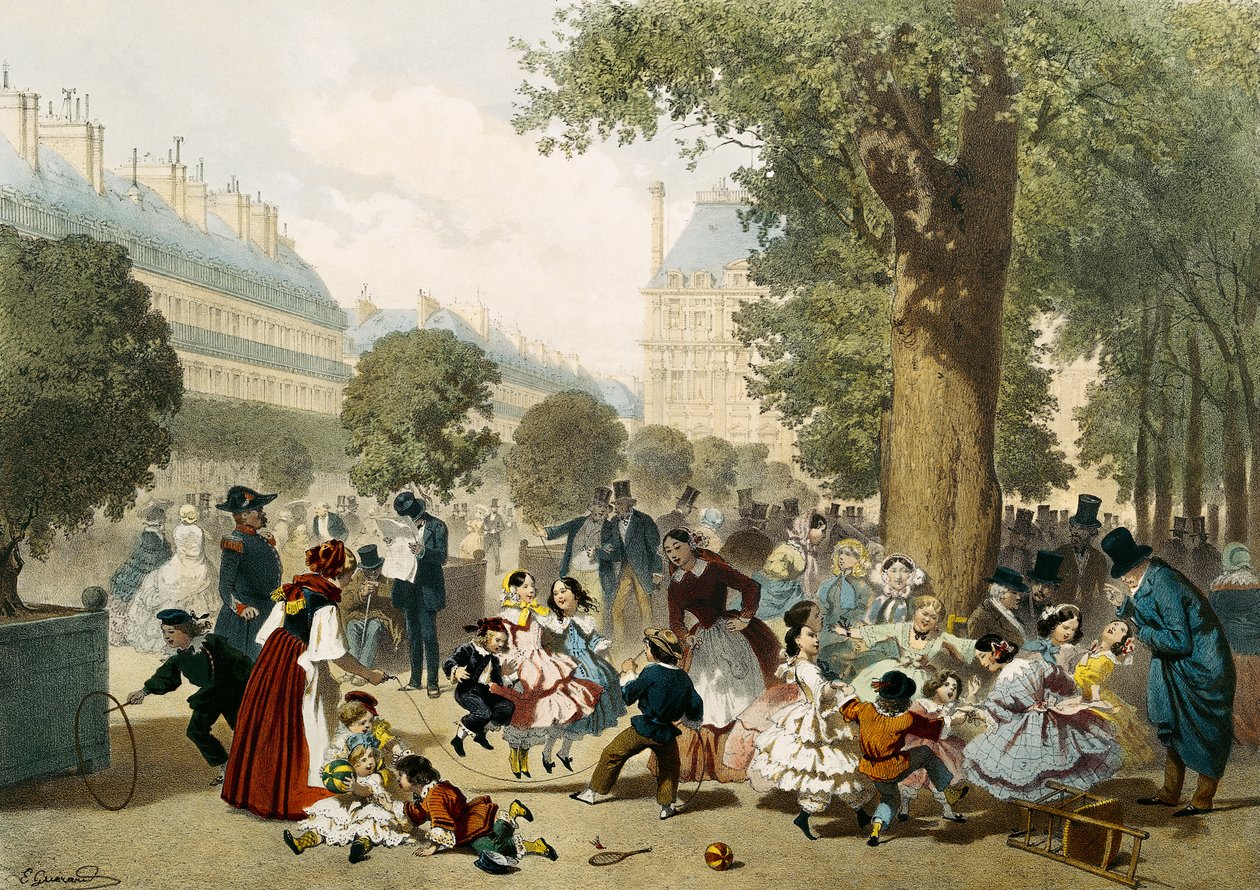 Le Tuileries, 1856 swed av Eugene Charles Francois Guerard