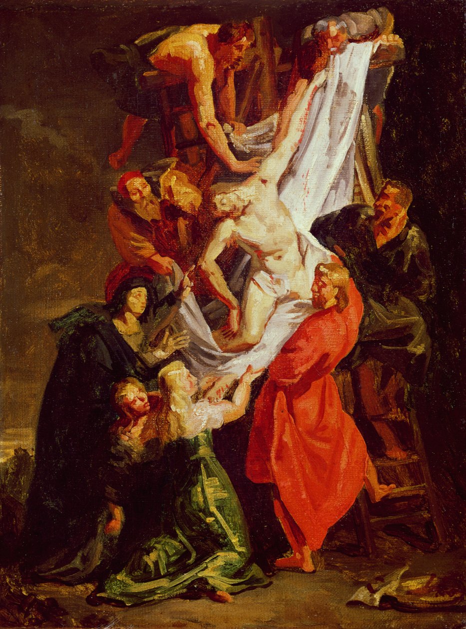 Nedstigningen från korset, c.1843 av Ferdinand Victor Eugene Delacroix