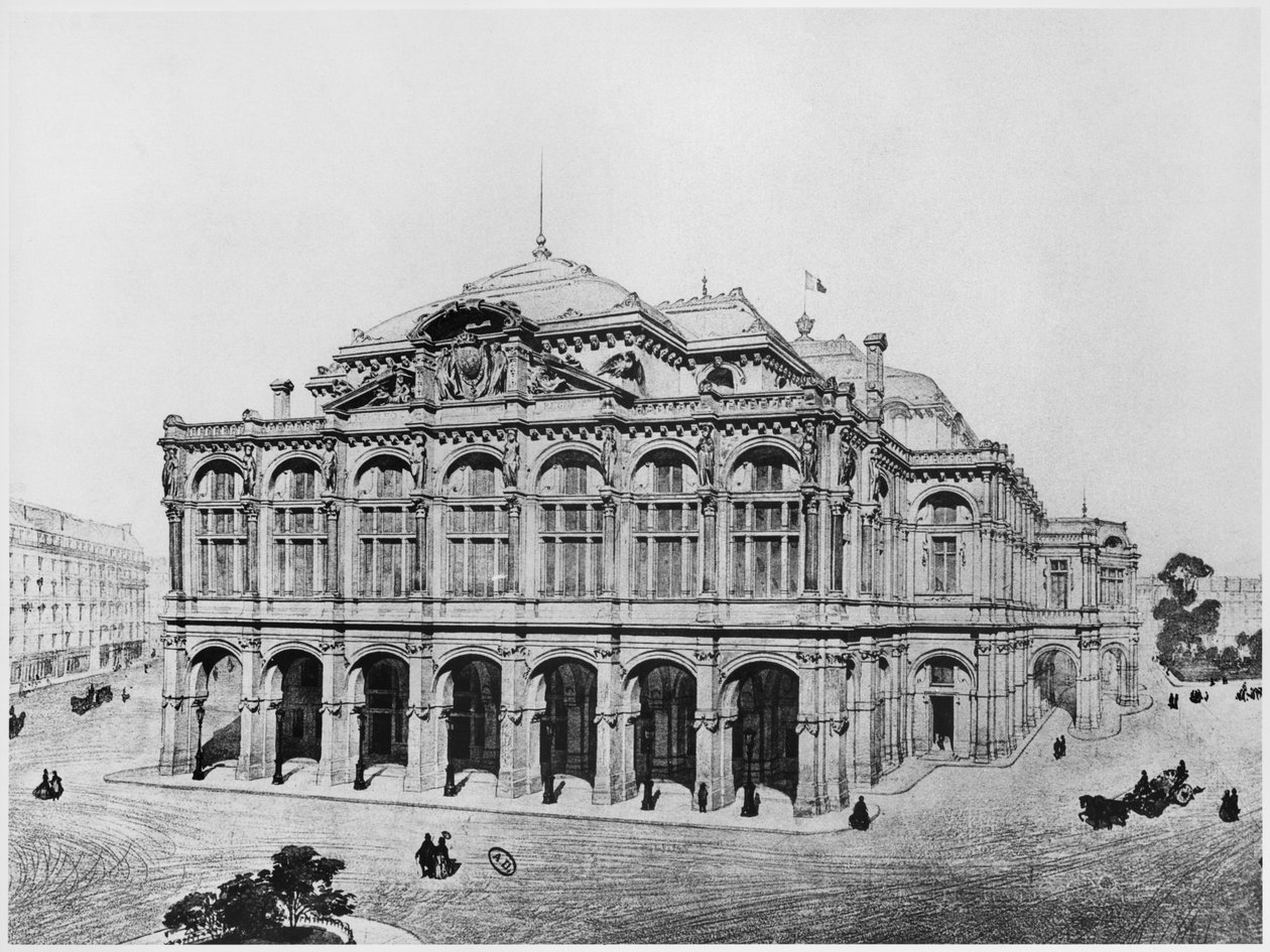 Tävlingsprojekt för Operan i Paris av Eugene Emmanuel Viollet le Duc