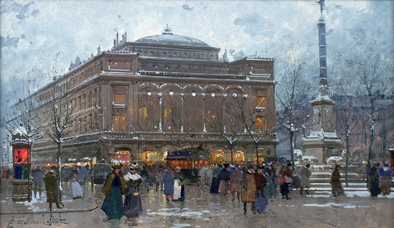 Chatelet Square av Eugene Galien Laloue