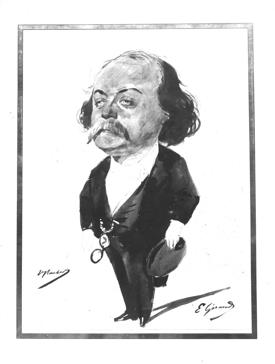 Karikatyr av Gustave Flaubert, 1867 av Pierre François Eugène Giraud