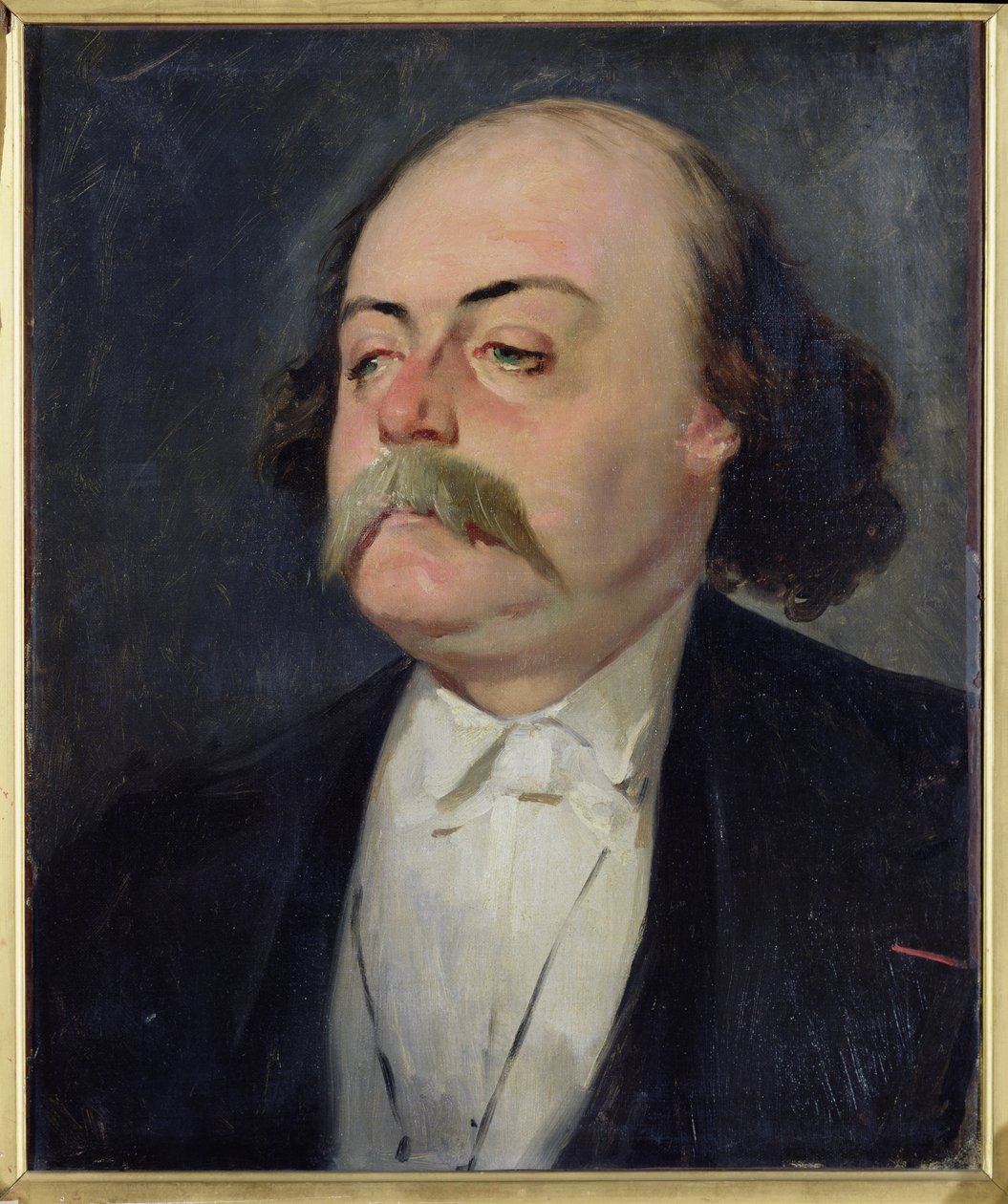 Porträtt av Gustave Flaubert (1821-80) 1868-81 av Pierre François Eugène Giraud