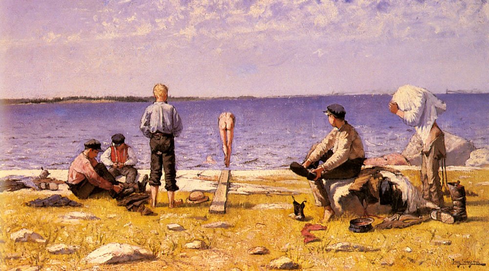 Boys on the beach av Eugène Jansson