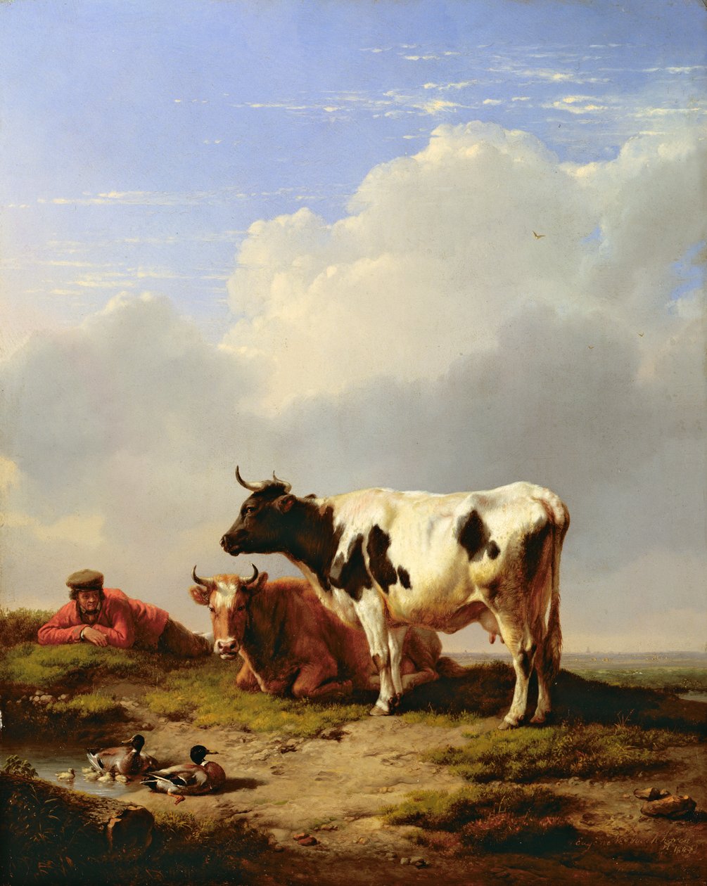 Middagsvila, 1847 av Eugene Joseph Verboeckhoven