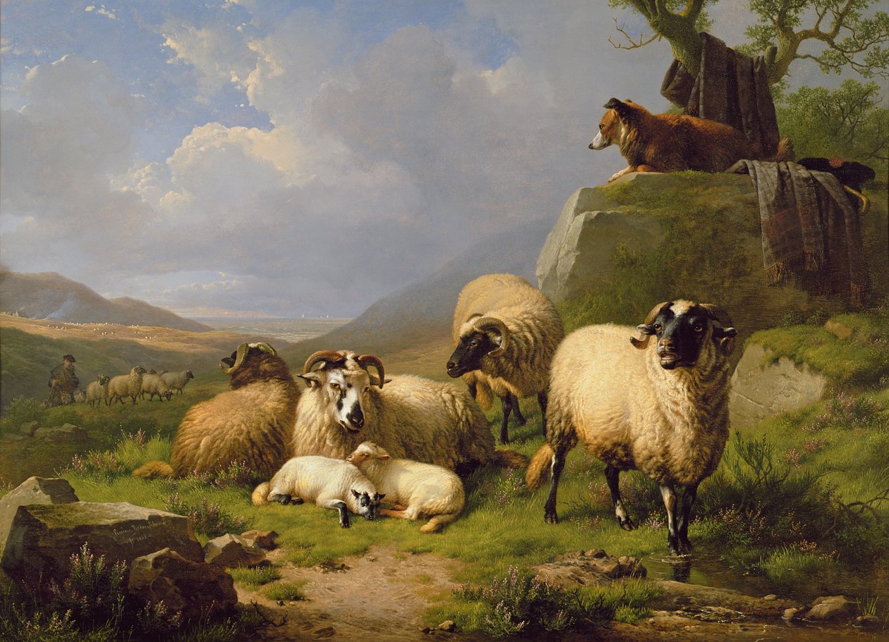 Får i ett landskap, 1863 av Eugene Joseph Verboeckhoven