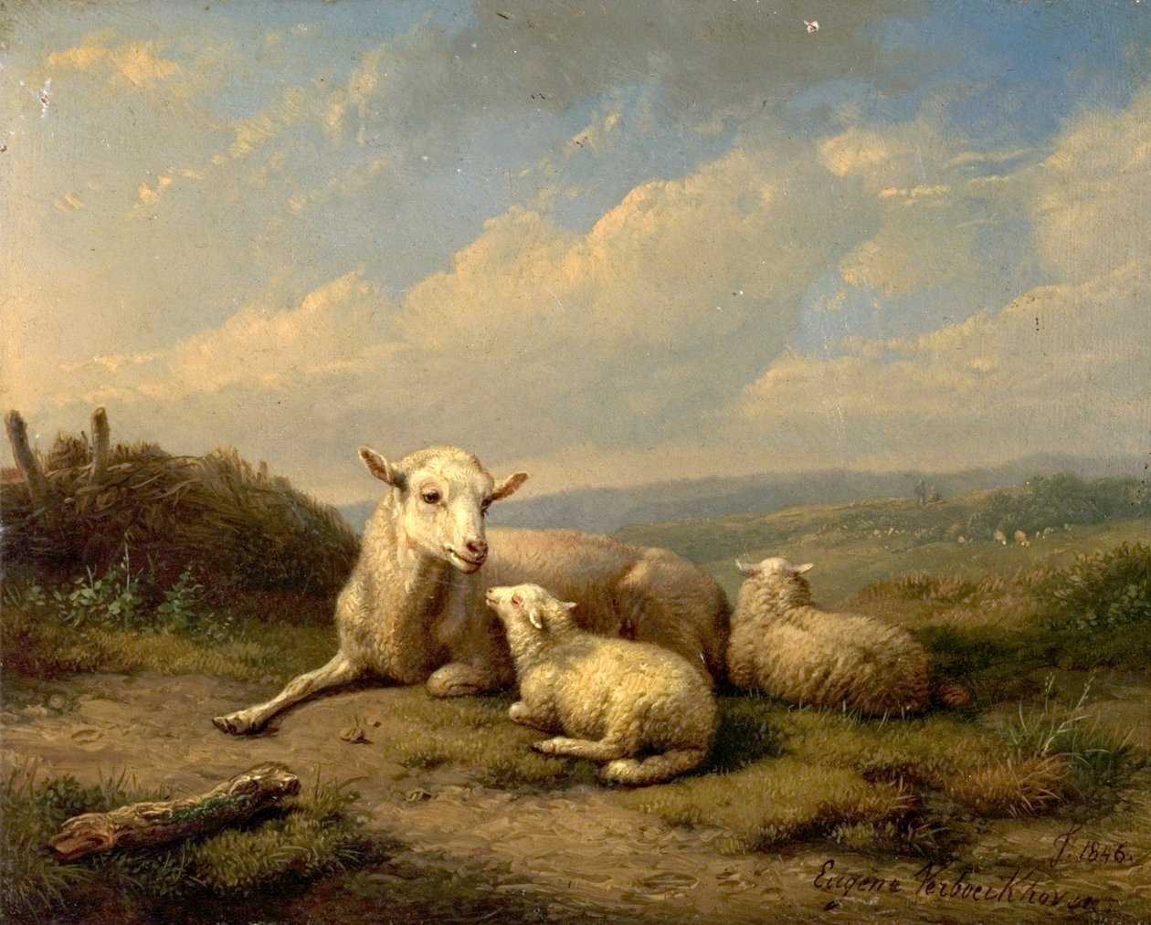 Tvillingarna, 1846 av Eugene Joseph Verboeckhoven