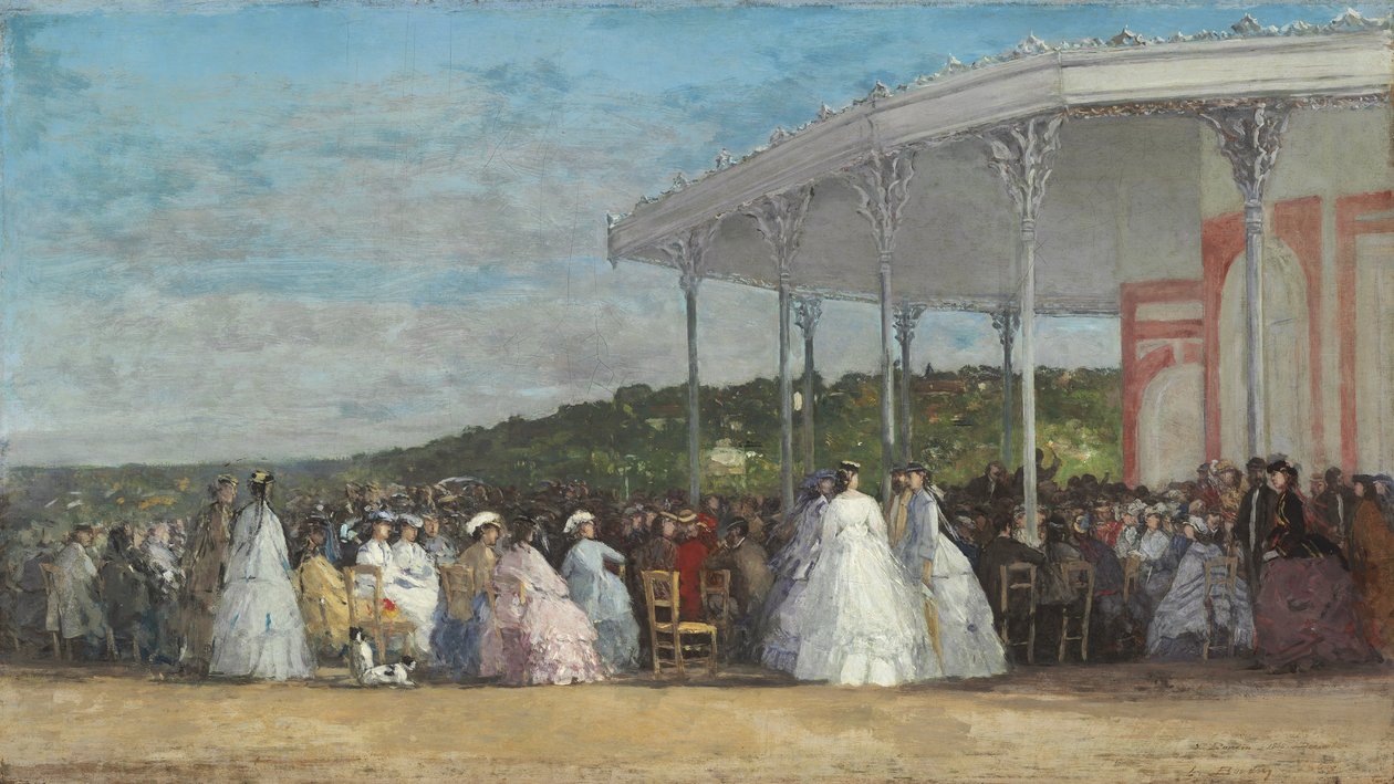 Konsert på Casino of Deauville, 1865 av Eugene Louis Boudin