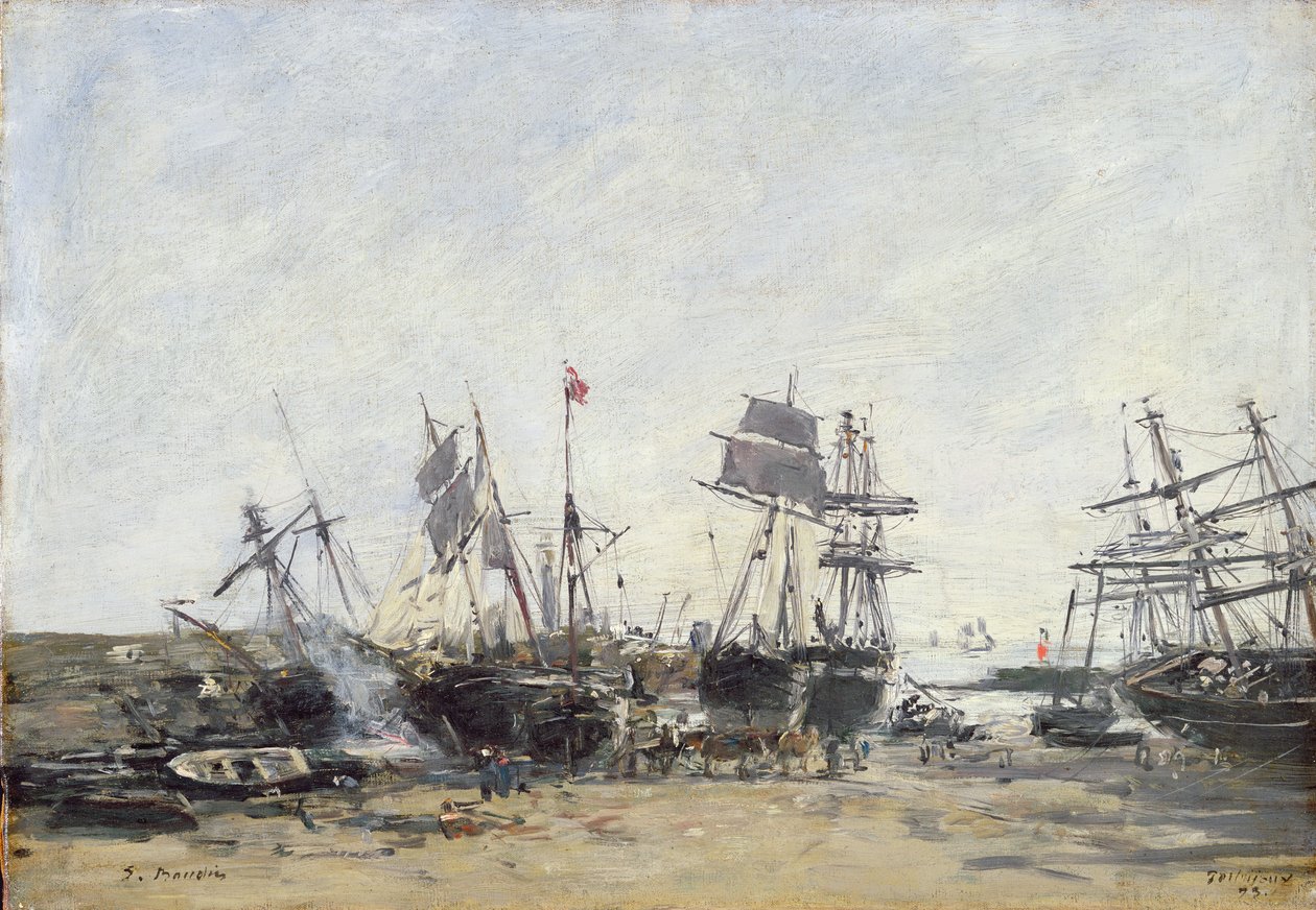 Portrieux, ca 1873 av Eugene Louis Boudin