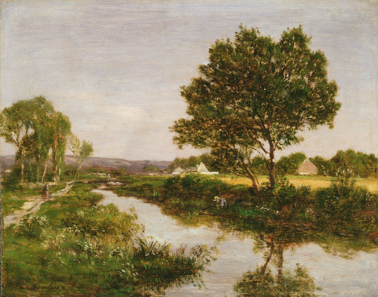 Flod i utkanten av Quimper, 1854-57 av Eugene Louis Boudin