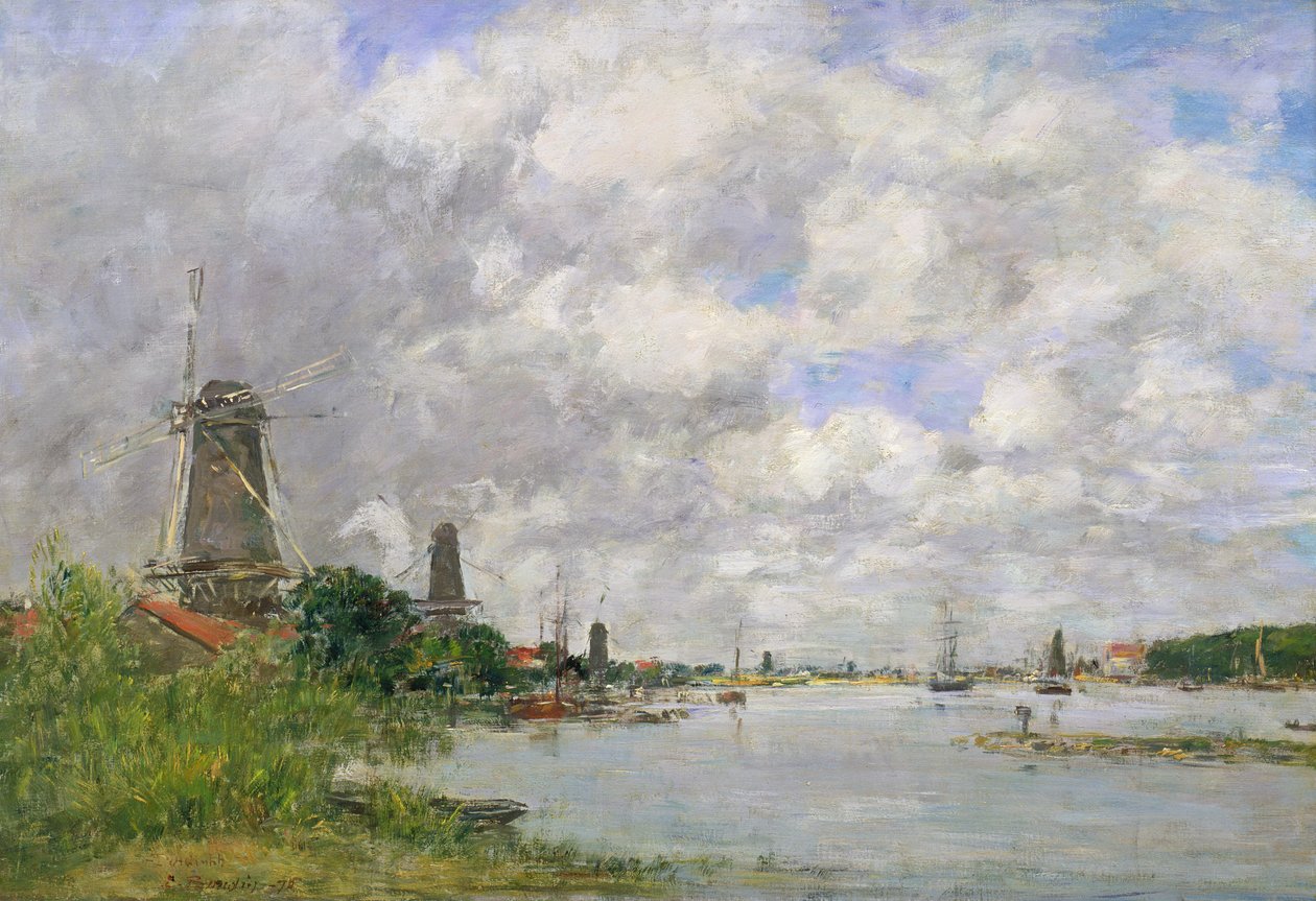 Floden Meuse i Dordrecht, 1876 av Eugene Louis Boudin