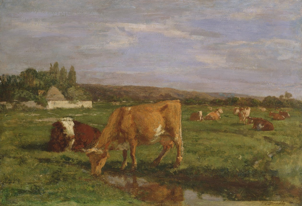 The Valley of the Touques, c.1858-62 av Eugene Louis Boudin