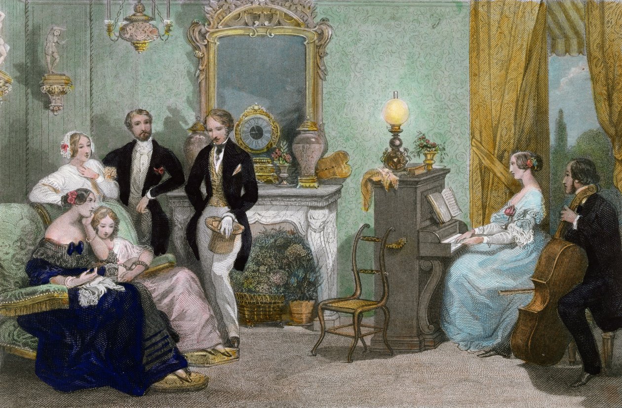 En familjekonsert, ca 1840 av Eugene Louis Lami