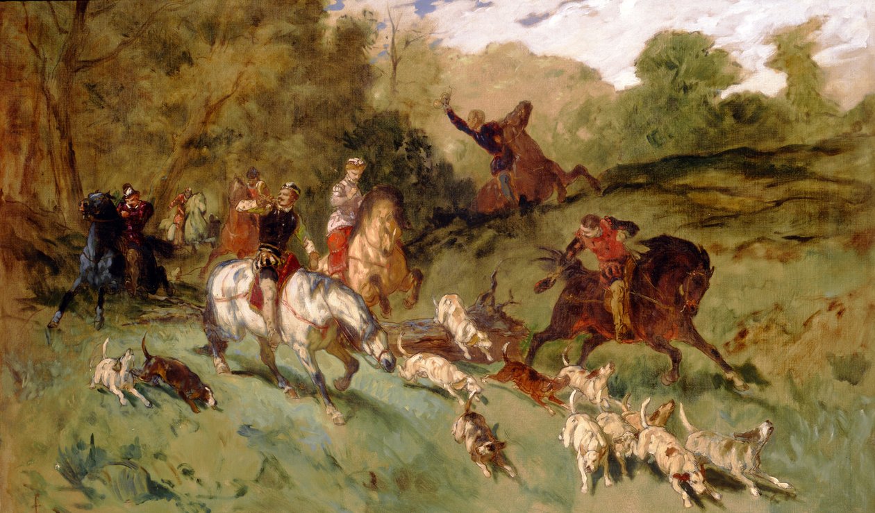 Mary Stuart jagar av Eugene Louis Lami