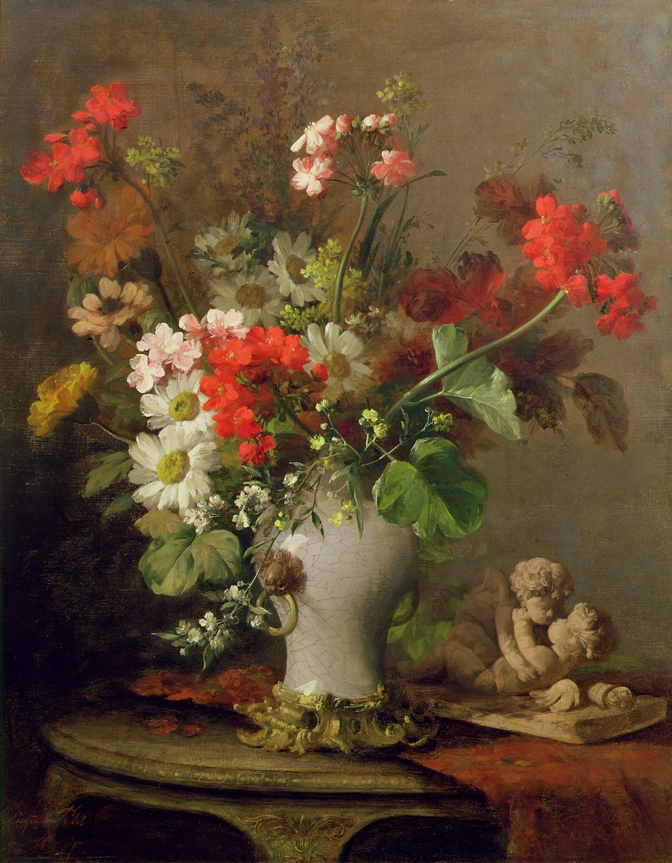 Sommarblommor i en vas av Eugene Petit
