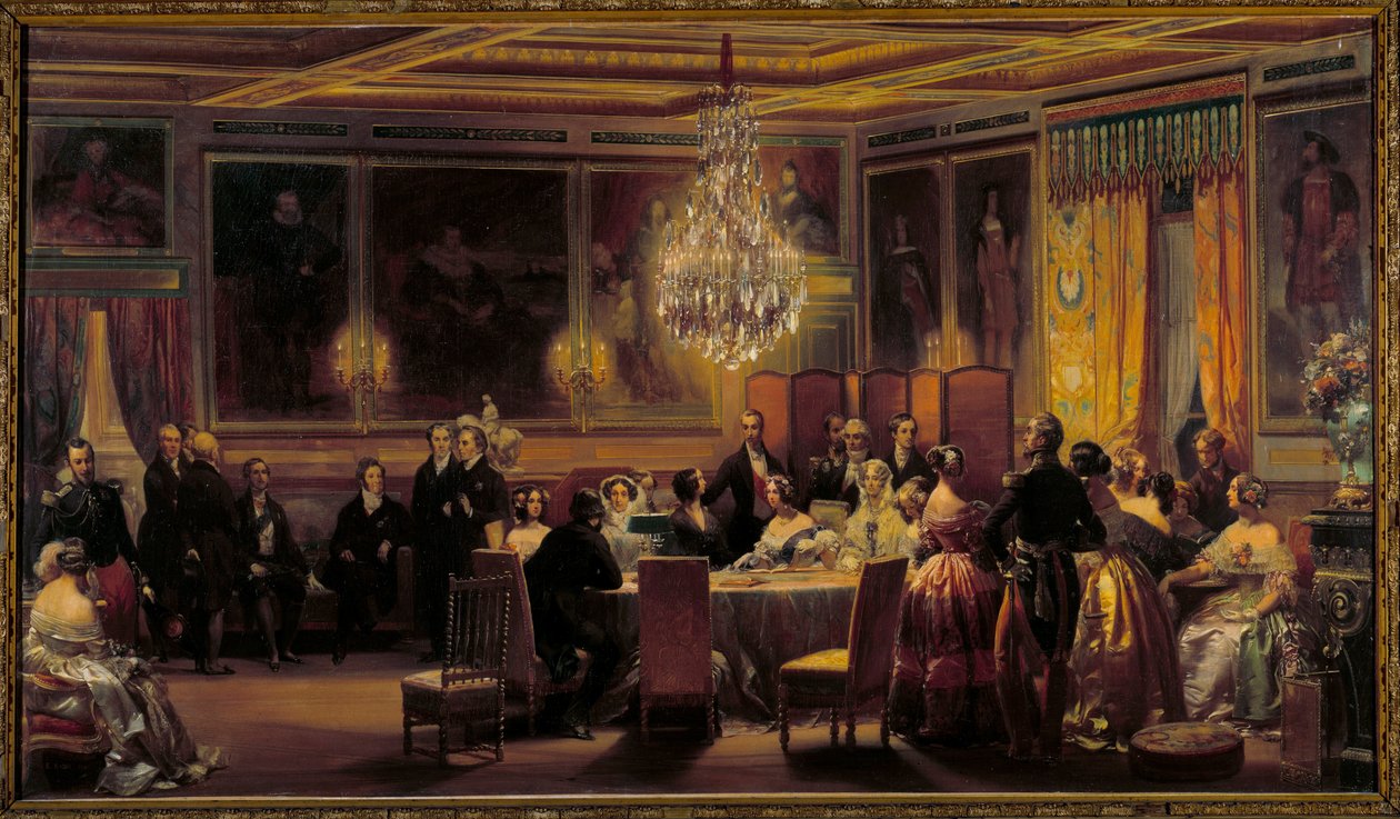 Mottagning för att hedra drottning Victoria och prins Albert på Chateau d