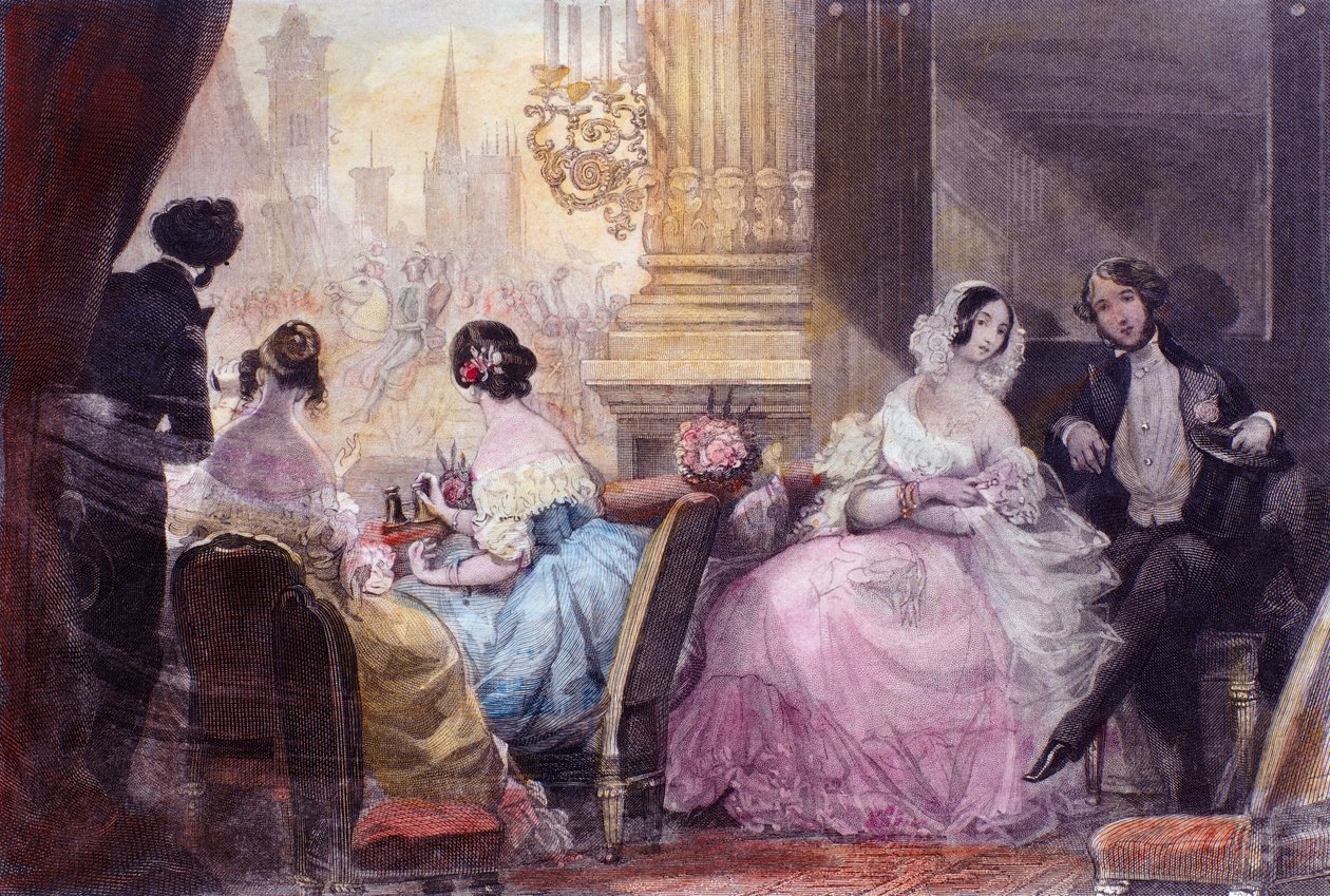 Scen från In Summer in Paris av Jules Janin, av Eugene Lami av Eugene Louis Lami