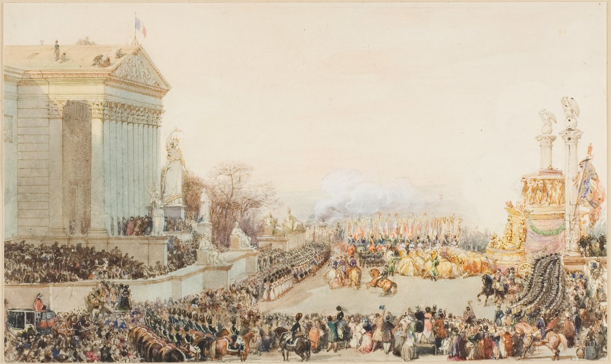Översättningen av Napoleons aska: 15 december av Eugene Louis Lami