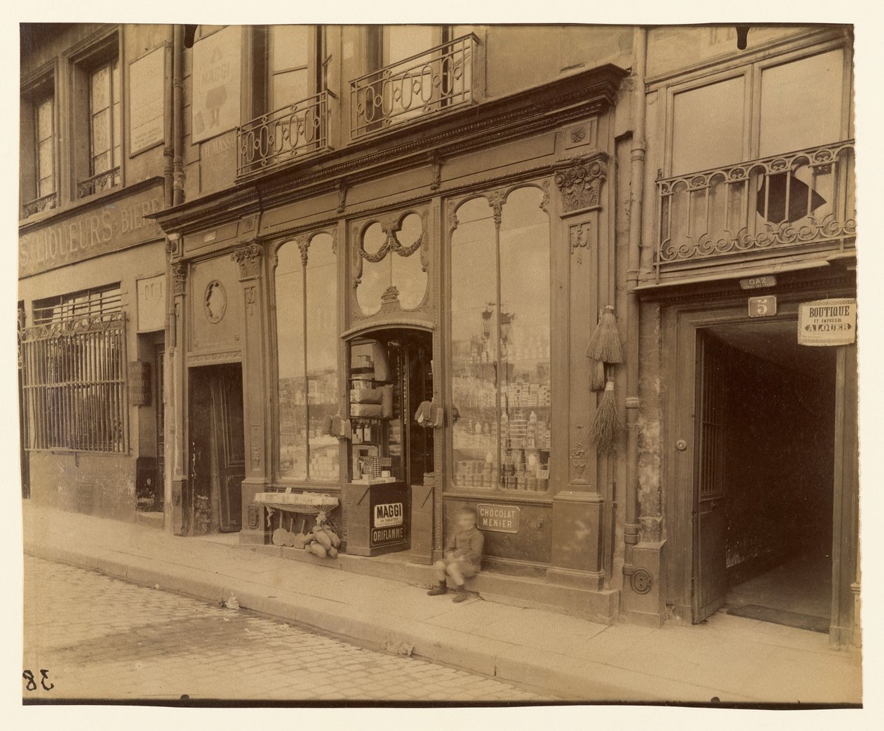 Butik Ludvig XVI, 3 quai Bourbon av Eugène Atget
