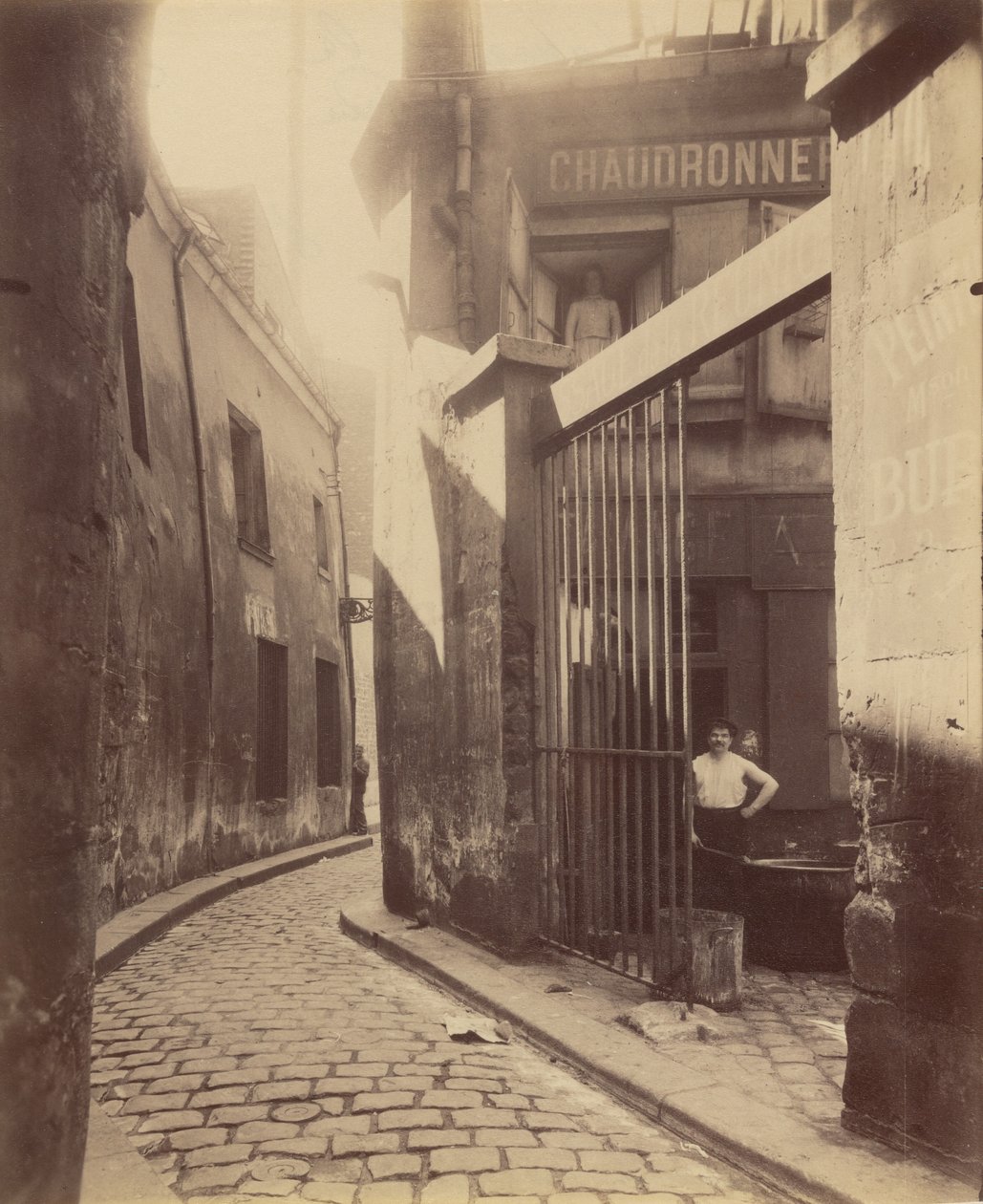 Ingången till Passage de la Réunion, Rue du Maure 1 och 3, 3:e arrondissementet av Eugène Atget